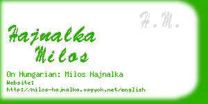 hajnalka milos business card